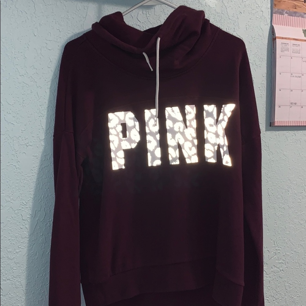 PINK maroon pullover sweatshirt